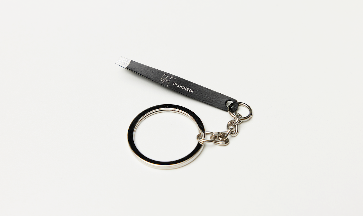 Black Mini Keyring Tweezers